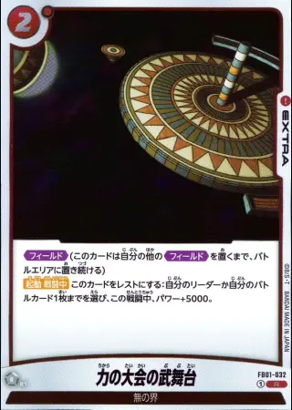 力の大会の武舞台